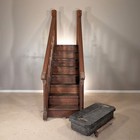 Belgian Antique Gothic Oak Staircase W  Handrails Architectural Salvage