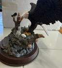 Bradford Exchange Dedicated Keeper Eagle Statue Noble Guardians W Storage Box