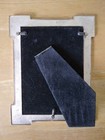 Vintage 3 X 4 5  Enamel Rhinestone Flowers Metal Photo Picture Frame Great Shape