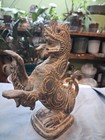 Antique Burmese Style Bronze Chinthe Statue Vintage Guardian Lion Mythical Beast