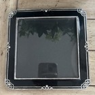 Bejeweled Enamel Black Silver Tone Photo Picture Frame 4 X 6  Ornate Pretty