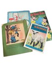 Linen Softcover Peter Rabbit 3 Little Pigs  Little Red Hen  Animal Vntg Oversize