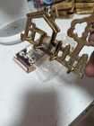 Vintage Brass Key Ring Hooks Holder House Home Tree Fence Wall Hanging