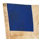Large Vintage Cotton Greek Flag Greece Sewn Cloth Nautical Old Textile Art Decor