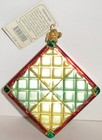 Christmas Quilt - Old World Christmas - Blown Glass Ornament - New W tag 32550