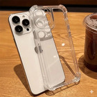 Shockproof Clear Silicone Case For Iphone 13 14 15 16 17 Pro Max Plus Back Cover