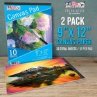 9  X 12  10-sheet 8-ounce Triple Primed Acid-free Canvas Paper Pad  2 Pads 