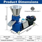 220v 4mm Pellet Machine Animal Feed  Pellet Mill Machine With 3 Head Rollers
