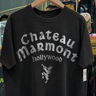 Vintage 90s Chateau Marmont Hollywood T-shirt   Rare Black Retro Tee S-5xl