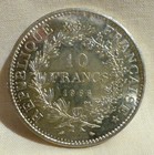 1966 France 10 Francs  900 Fine Silver Coin Brilliant Uncirculated