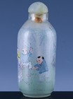 Superb Vintage To Antique Chinese H p Immortal Figures Glass Snuff Bottle B
