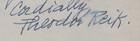 Theodor Reik - Autograph Letter Signed 12 20 1963