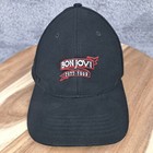 Bon Jovi Hat Cap 2022 Tour Black Strap Back Baseball Style One Size Rock N Roll