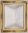 Antique Gold Ornate Baroque Wood Picture Frame Linen Liner 3  Wide