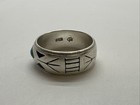 Carolyn Pollack Sterling Silver Turquoise Lapis Inlay Ring 9 Mm Band Size 10 75