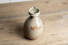 Antique Late Joseon Korean Porcelain Sake Pot With Deer   Phoenix Engravings