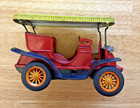Vintage Sign Of B Quality Litho Red Tin Toy Car Push Friction Made In Japan 