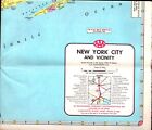 Vintage 1969 New York City And Vicinity Map