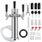 3 Tap Beer Tower Stainless Core Beer Faucet Kegerator Tower Draft Beer Tap 