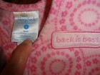 Baby Girls Fleece Halo Zipper Sleep Sack bag Pink Size S