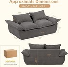 55 Inch Boneless Loveseat Sofa 2 Seater Deep Seat Corduroy Couch Living Room
