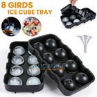 Lot 8 Cube Silicone Big Ice Cubed Maker Large Cubes Tray Whiskey Ball Cocktails
