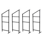 4 Pack Black Cargo Shipping Container Shelving Shelf Brackets Universal Fitment