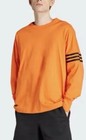 Adidas Adicolor Neuclassics Men   s Long Sleeve Tee Size Medium Orange Loose Nwt