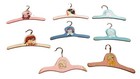 Vintage Wooden Children   s Hangers Set Of 8 Paper Flapper Doll Face