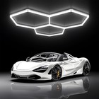 Hexagon Garage Lights 5-28 Grid System Honeycomb Hex Led Light For Car Shop Gym