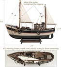 Sailingstory Wooden Fishing Boat Model Ship Sailboat Decor 15 