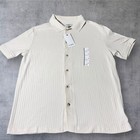 New Goodfellow   Co Ribbed Knit Polo Shirt Men M Button Up Short Sleeve Standard