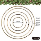 10pcs Gold Metal Dream Catcher Rings Macrame Hoop Wreath Floral Craft Supplies