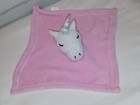True Baby Pink White Unicorn Plush Lovey Security Blanket Soft Silver Sparkle