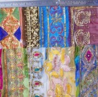 Rare Lot Antique Vintage Sari Trim Lace Edging Ribbon  Craft Doll Ov C457 A26