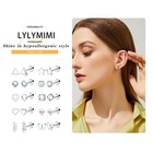 Surgical Stainless Steel Hypoallergenic Flat Back Stud Earrings For Women Men Cz