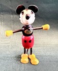 1930s Walt E Disney Mickey Mouse 4    Wood Pie-eye Figurine 