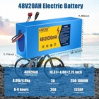 48v 20ah Lithium Battery 250-1000w Ebike Electric Bicycle Scooter 30a Bms