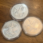 2025  1 American Silver Eagle 1 Oz Brilliant Uncirculated Lot Of 3
