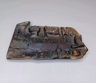 Pennsylvania State Souvenir Metal Dish Vintage Made In Japan