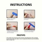 24-piece Press On Nails Set - Short Square Shape With Mixed Color Aura Pattern