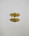 2antique French Ormolu Brass Plated Furniture Pediment mount Hardware Decoration
