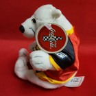 Coca Cola Bear Bill Elliott Outfit Bean Bag Plush 1999