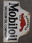 Porcelain Mobiloil Enamel Sign 36x24 Inches Double Sided