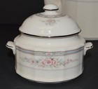 Noritake Rothschild 7293 Ivory China Teapot With Sugar   Creamer - Platinum Trim