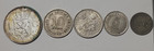 Silver Coins  Lot Of Five Coins  1950s And One 1944 Curacao 