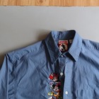 Vintage Mickey Inc Button Shirt Small Embroidered Minnie Donald Mouse Disney