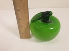 Vintage Art Glass Apple Paperweight Figurine Blown Glass Home Decor Gift 4 Inch