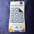 All Seasons Outdoor Picnic Blanket Water Resistant Turtle Blue Stripe 60x72