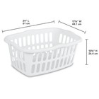 Sterilite Plastic Laundry Basket  1 5 Bushel Clothes Hamper  White  24 Pack 